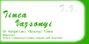 timea vazsonyi business card