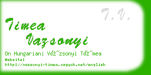 timea vazsonyi business card